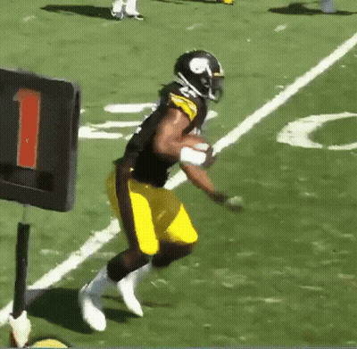 Football Player Running With Ball Number 1 GIF