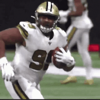 Football Player Running With Ball GIF