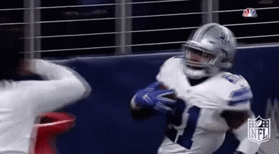 Football Player Running With Football GIF