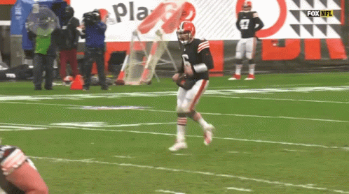 Football Player Running With Fox NFL Logo GIF