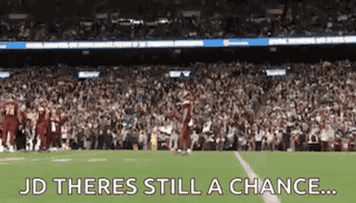 Football Player Running With JD Theres Still A Chance GIF