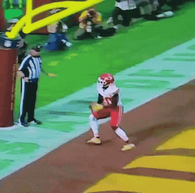 Football Player Running With Referee GIF