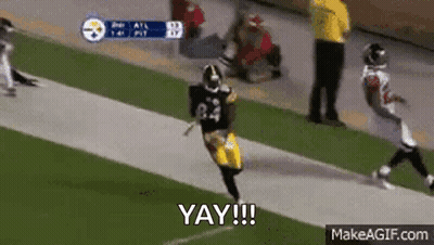 Football Player Running Yay GIF