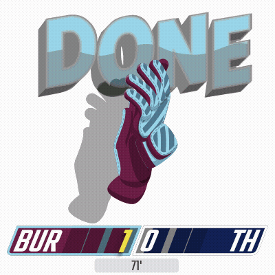 Football Player's Glove Saying Bur GIF