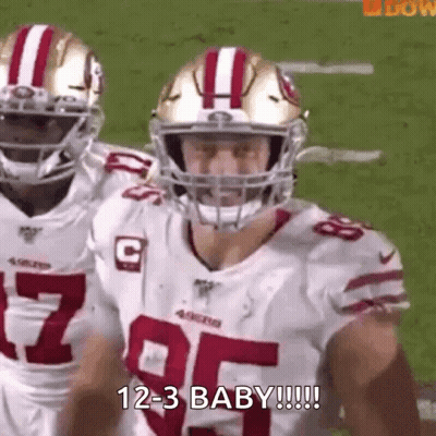 Football Player Saying 12-3 Baby GIF