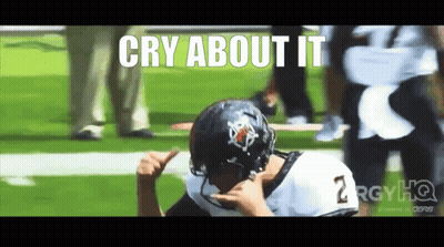 Football Player Saying Cry About It GIF