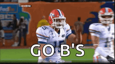 Football Player Saying Go B's On Screen GIF