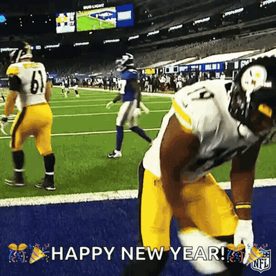 Football Player Saying Happy New Year GIF