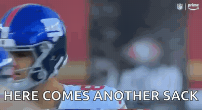 Football Player Saying Here Comes Another Sack GIF
