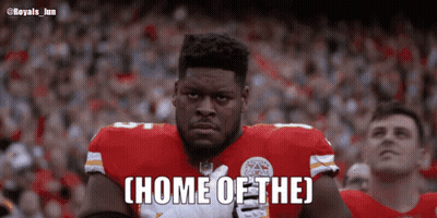 Football Player Saying Home Of The In Front Of Crowd GIF