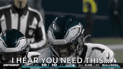 Football Player Saying I Hear You Need This GIF