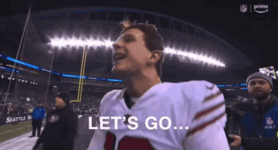 Football Player Saying Let's Go On Field GIF