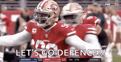 Football Player Saying Lets Go Defence GIF