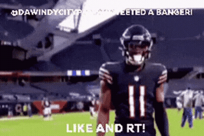 Football Player Saying Like And RT GIF