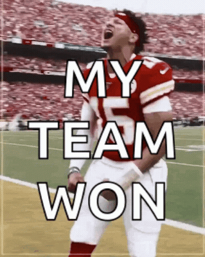 Football Player Saying My Team Won GIF