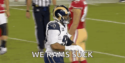 Football Player Saying We Rams Suck GIF