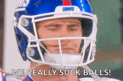 Football Player Saying We Really Suck Balls GIF