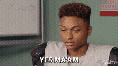 Football Player Saying Yes Ma'am GIF