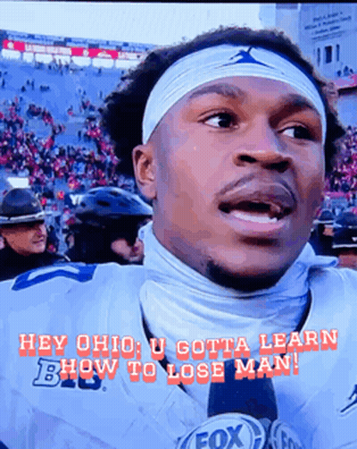 Football Player Says Hey Ohio Gotta Learn How To Lose GIF