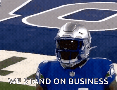 Football Player Says We Stand On Business GIF