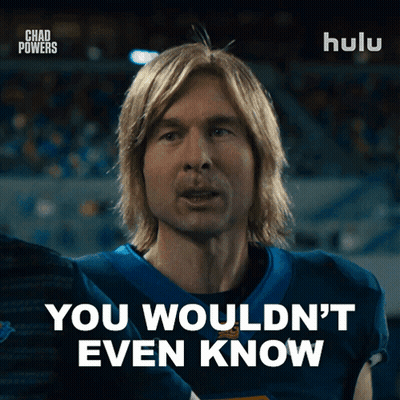 Football Player Says You Wouldn't Even Know GIF