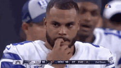 Football Player Scared Nail Biting GIF