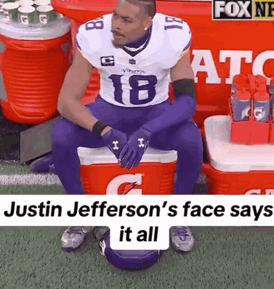 Football Player Sitting On Gatorade Cooler GIF