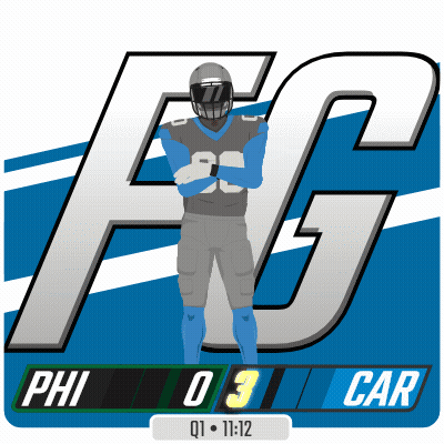 Football Player Standing In Front Of Large F GIF