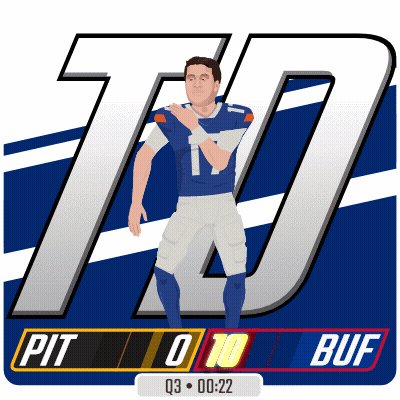 Football Player Standing In Front Of Number 10 GIF