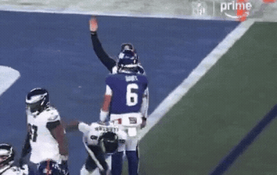 Football Player Tackled By Referee GIF
