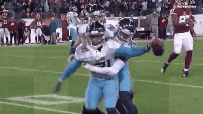 Football Player Tackled On Field GIF