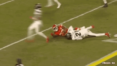 Football Player Tackled On Field GIF