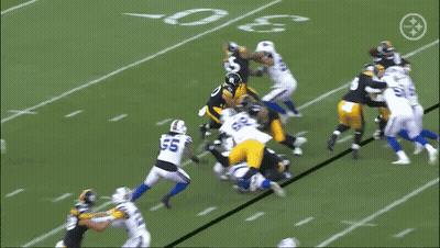 Football Player Tackling Number 21 GIF