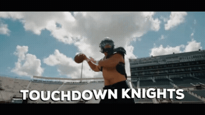 Football Player Throws Ball Touchdown Knights GIF