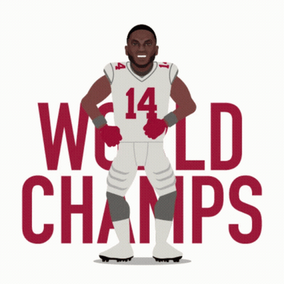 Football Player Thumbs Up World Champs GIF
