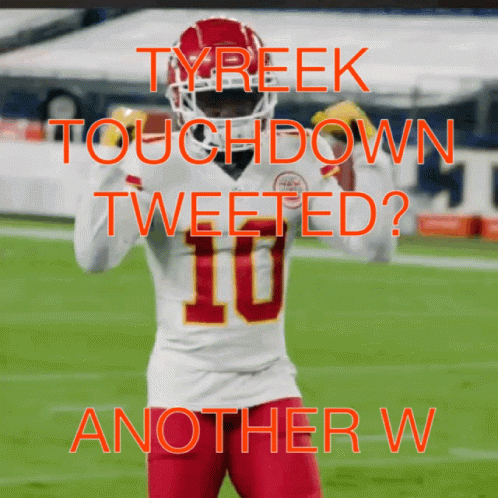 Football Player Tyreek Touchdown Tweeted Another W GIF