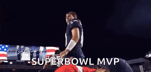 Football Player Walking Fireworks Super Bowl MVP GIF
