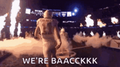 Football Player Walking Out Of Stadium We 'Re Baacckkk GIF