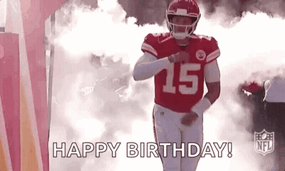 Football Player Walking Through Smoke Tunnel Saying Happy Birthday GIF