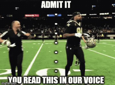 Football Player Walking With Admit It Caption GIF