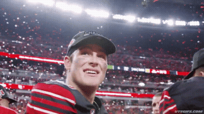 Football Player Wearing Champions Hat GIF