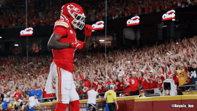 Football Player Wearing Chiefs Helmet GIF