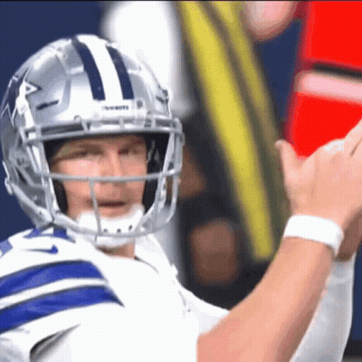 Football Player Wearing Cowboys Helmet GIF