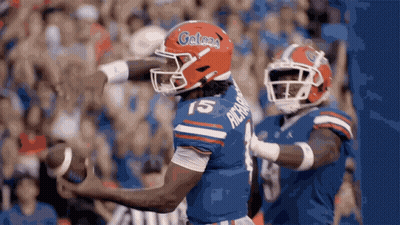 Football Player Wearing Gators Helmet GIF