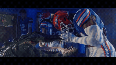 Football Player Wearing Gators Helmet GIF