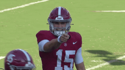 Football Player Wearing Helmet Saying Ahi GIF