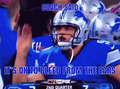 Football Player Wearing Helmet With Coach GIF