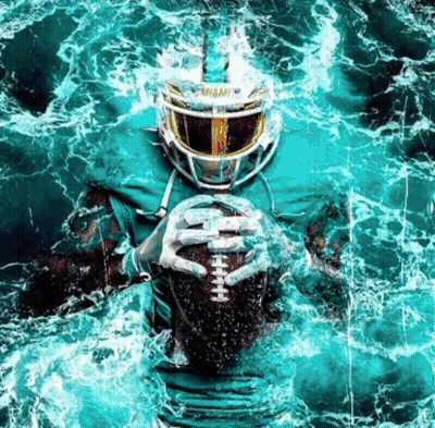 Football Player Wearing Miami Helmet GIF