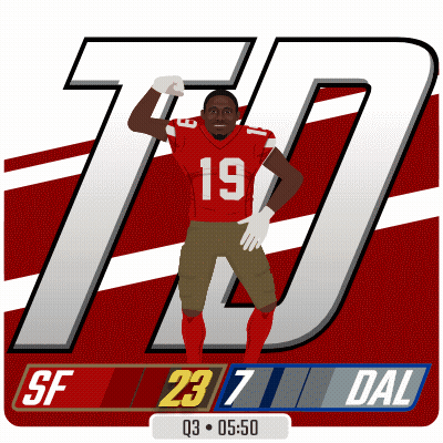 Football Player Wearing Number 19 GIF