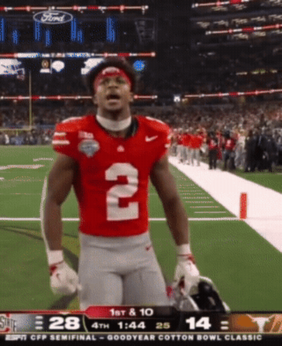 Football Player Wearing Number 2 Jersey GIF